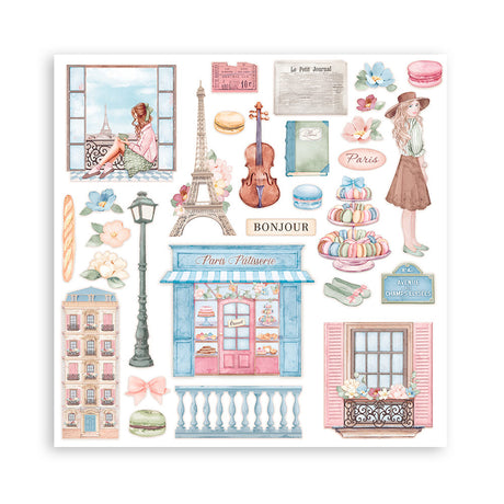 Stamperia Double-Sided Scrapbooking Paper Set - Oh lá lá, 10 units