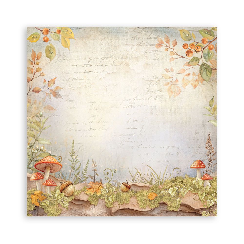Stamperia Single-Sided Scrapbooking Paper Set - Whispering Woods, 22 units