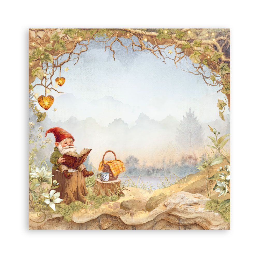 Stamperia Single-Sided Scrapbooking Paper Set - Whispering Woods, 22 units
