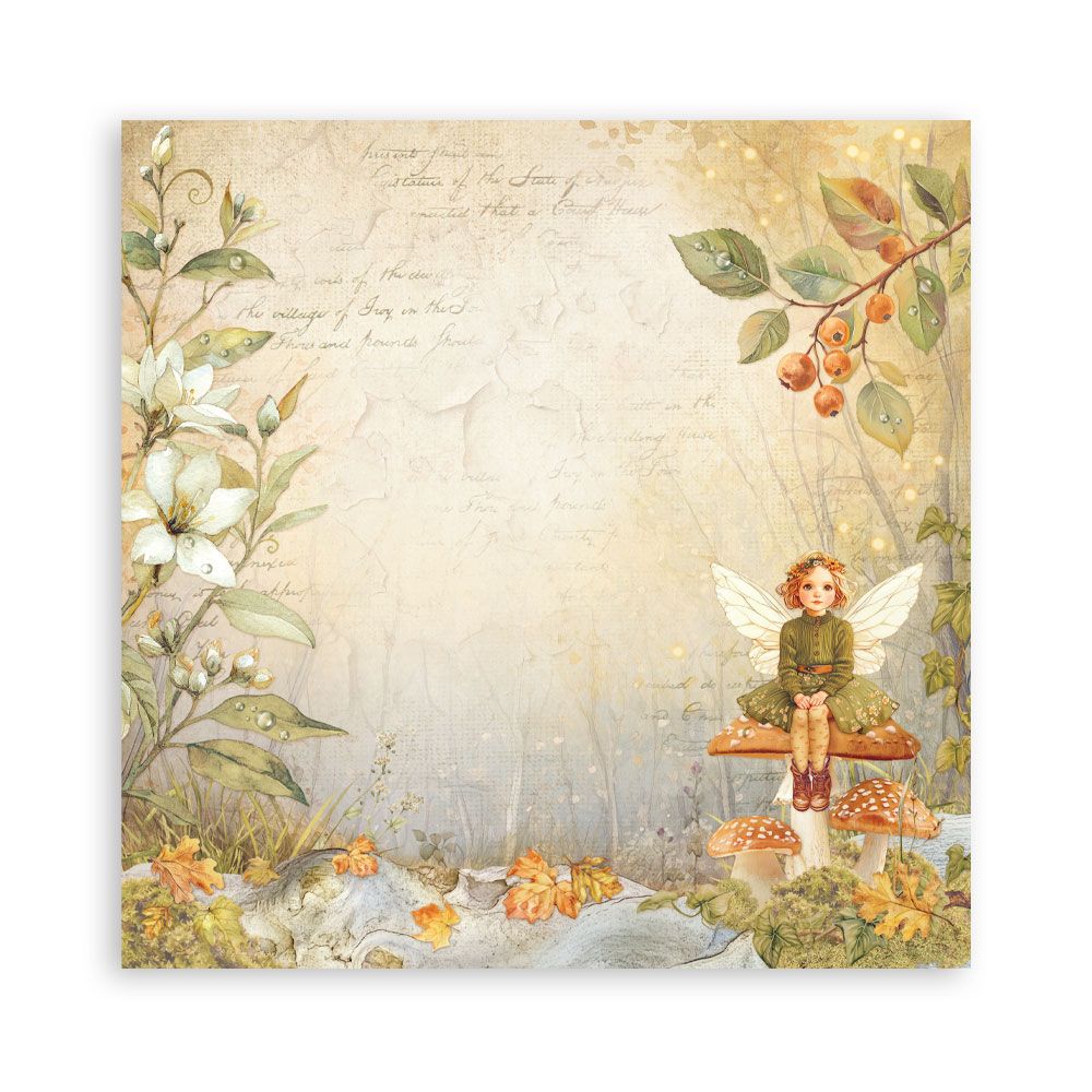 Stamperia Single-Sided Scrapbooking Paper Set - Whispering Woods, 22 units