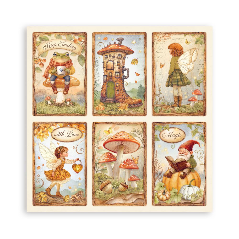 Stamperia Single-Sided Scrapbooking Paper Set - Whispering Woods, 22 units