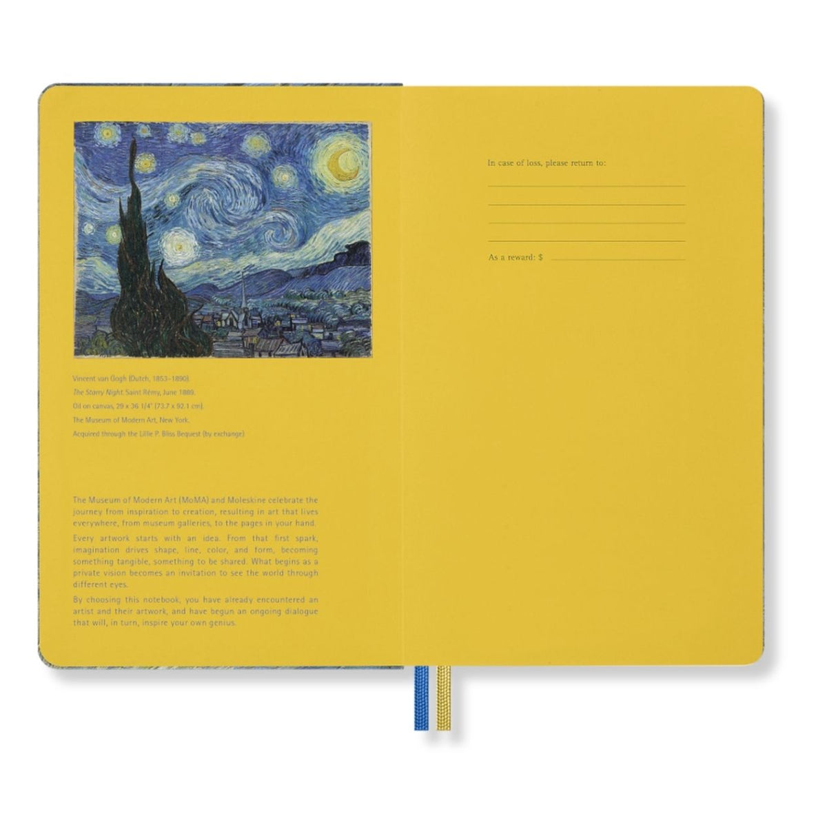 Moleskine MoMA Vincent van Gogh notebook, hard cover