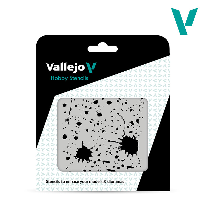 Vallejo Hobby Stencils - Splash and Stains
