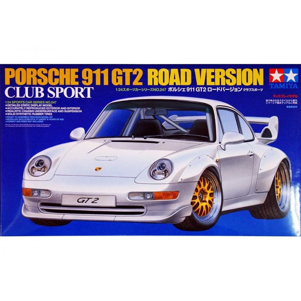 Tamiya Porsche 911 GT2 Road Version Club Sport Scale Model, 1:24