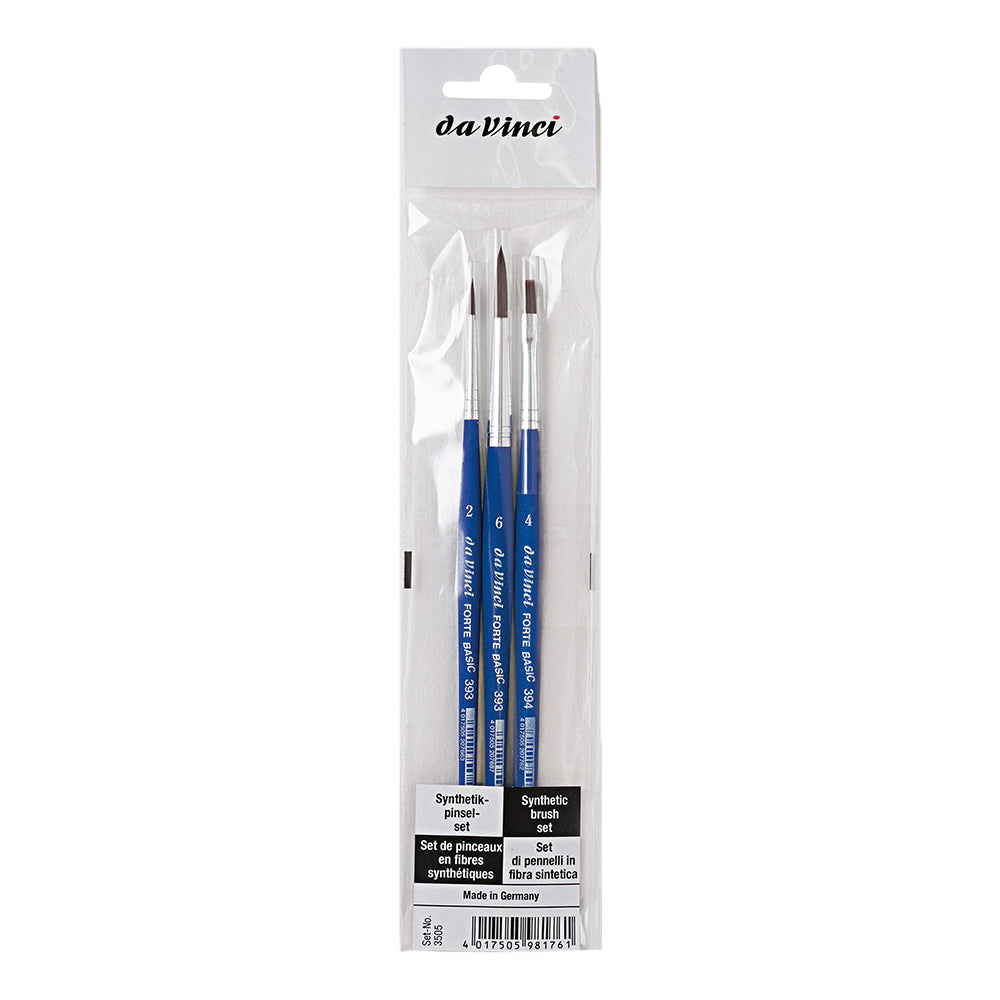 Da Vinci Forte Basic Synthetic Brush Set, 3 pcs.