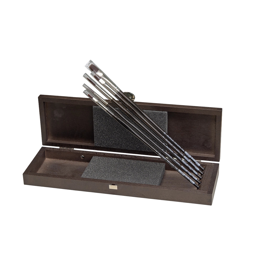 Da Vinci Top-Acryl Brushes Set in a Wooden Box, 5 pcs.
