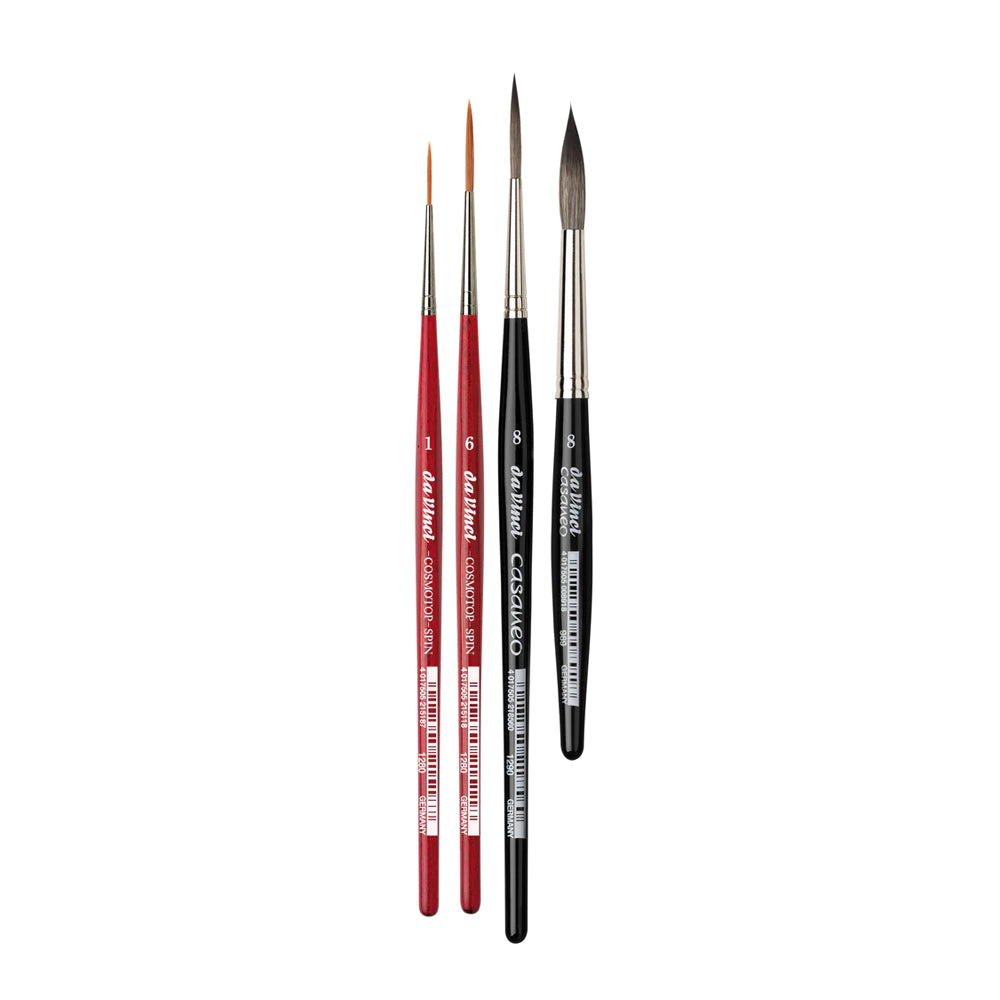 Da Vinci Urban Watercolor Journey Brushes Set, 4 pcs.