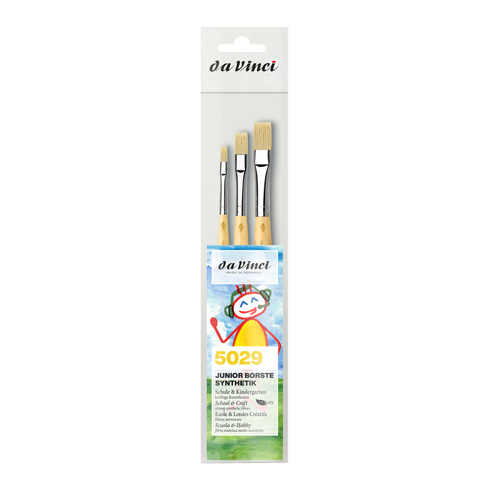 Da Vinci Junior Synthetic Bristle Brushes Set, 3 pcs.