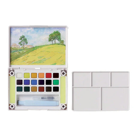 Sakura Koi Water Colors Pocket Field Sketch Box, Half-Pan, 18 colours