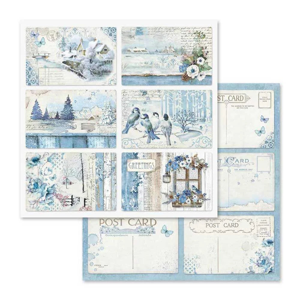 Stamperia Double-Sided Scrapbooking Paper Set - Blue Land, 10 units