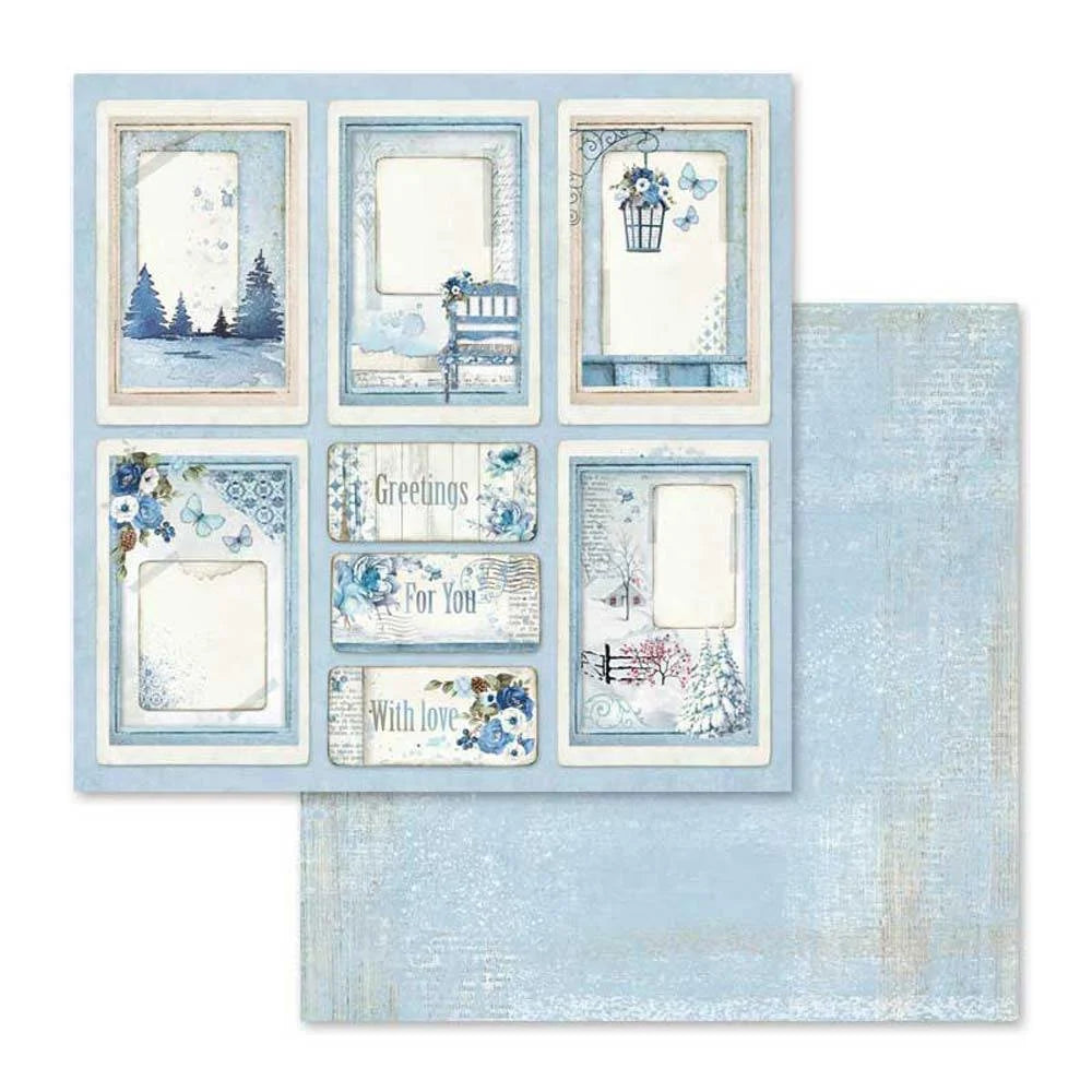 Stamperia Double-Sided Scrapbooking Paper Set - Blue Land, 10 units