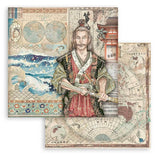 Stamperia Double-Sided Scrapbooking Paper Set - Sir Vagabond in Japan, 10 units