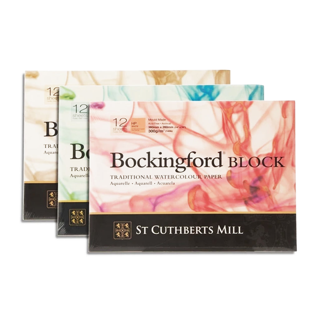 Bockingford Watercolour Paper Block, 12 Sheets, 300 gsm