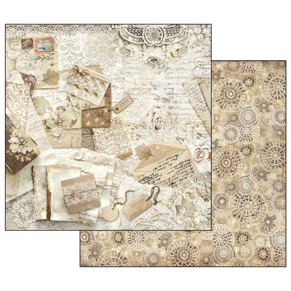 Stamperia Double-Sided Scrapbooking Paper Set - Old Lace, 10 units