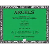 Arches Watercolour Paper Block, Cold Pressed, 300 gsm, 100% Cotton, 20 Sheets