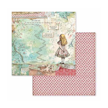 Stamperia Double-Sided Scrapbooking Paper Set - Alice in Wonderland, 10 units