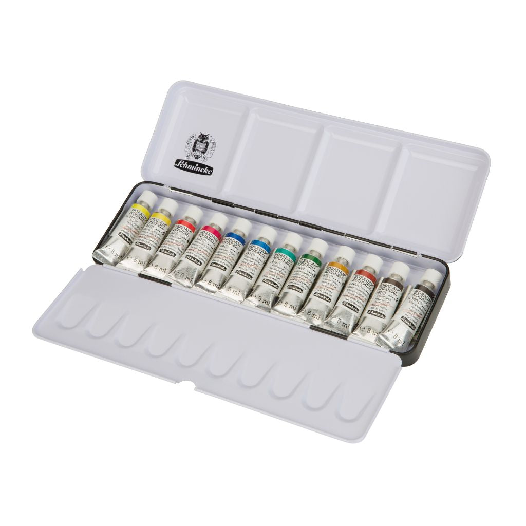 Schmincke Horadam Aquarell Set in a Metal Box, 12x5 ml