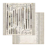 Stamperia Double-Sided Scrapbooking Paper Set Calligraphy, 10 units, 30,5x30,5 cm