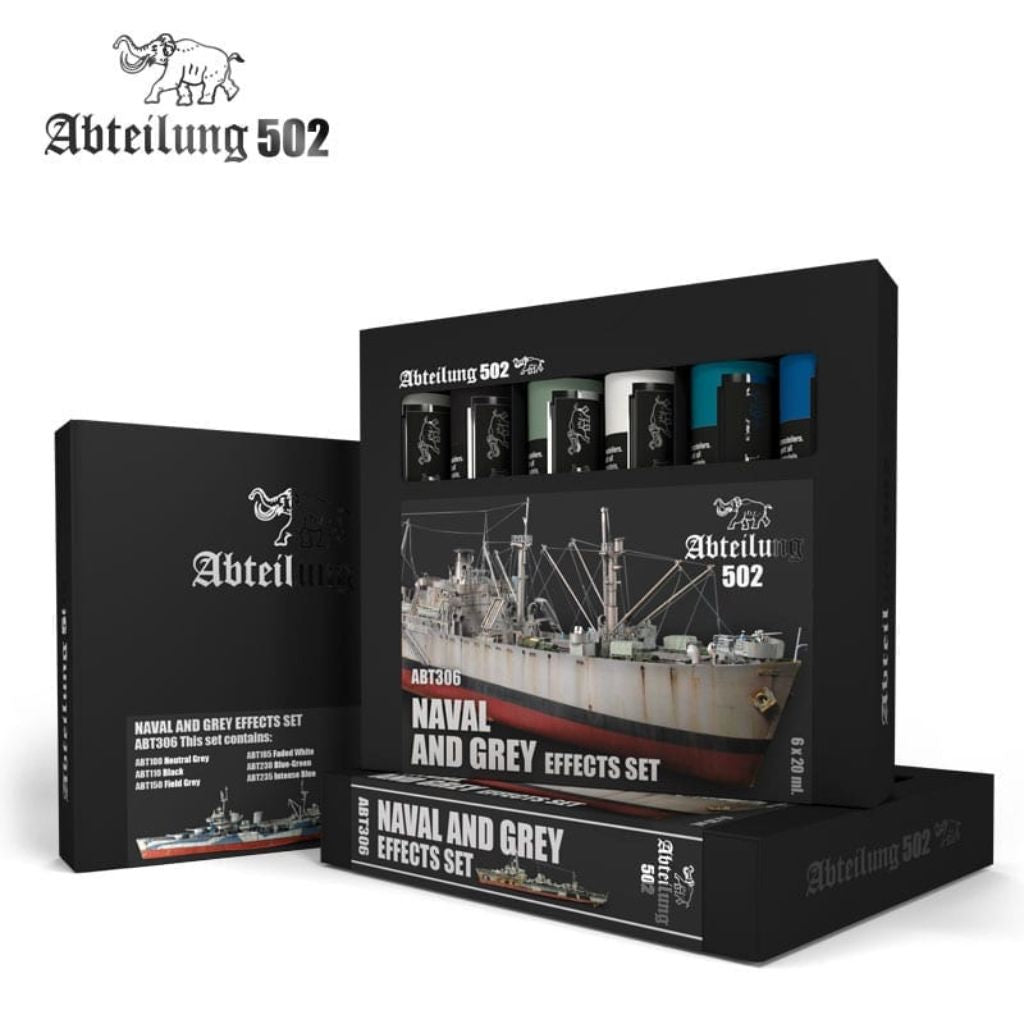 ABTEILUNG 502 Naval and Grey Oil Paint Set, 6x20 ml