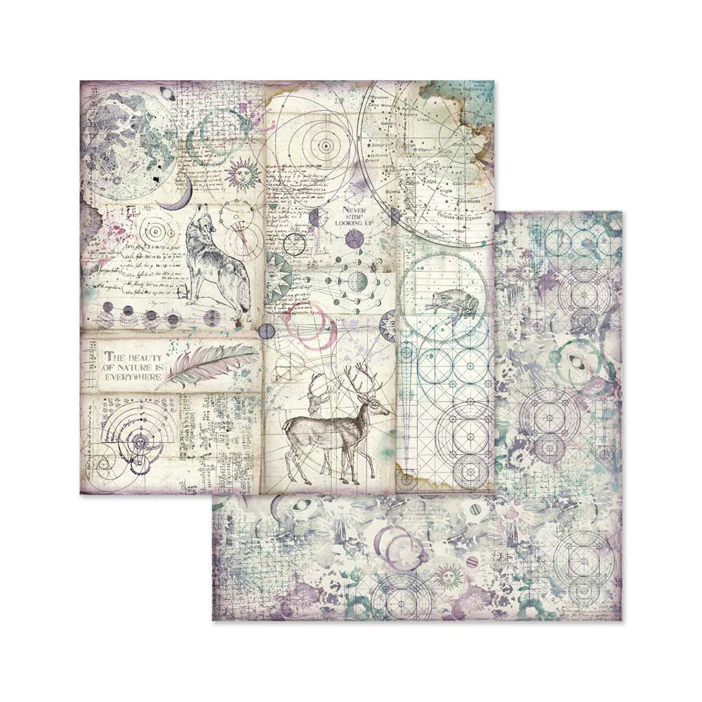 Stamperia Double-Sided Scrapbooking Paper Set - Cosmos, 10 units