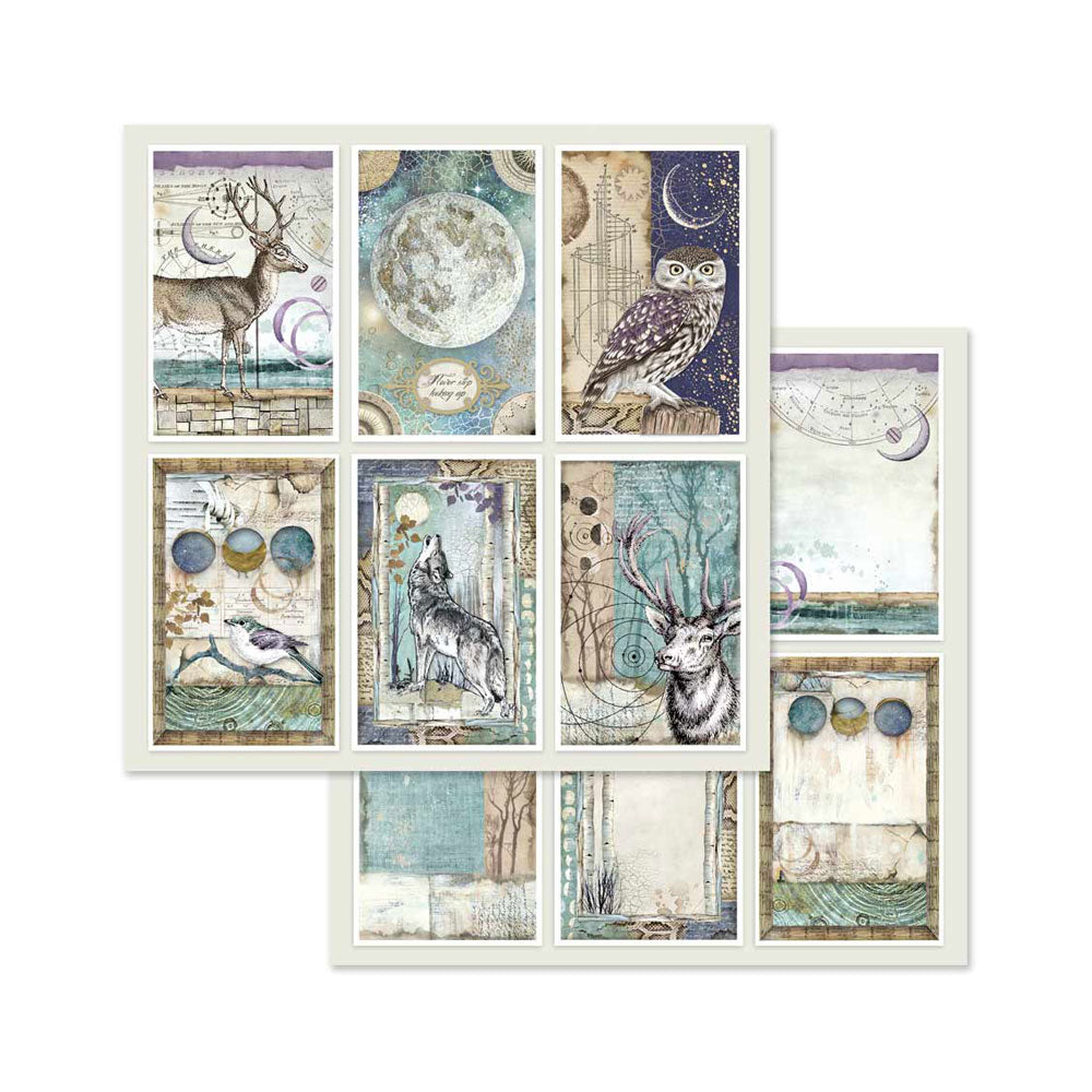 Stamperia Double-Sided Scrapbooking Paper Set - Cosmos, 10 units