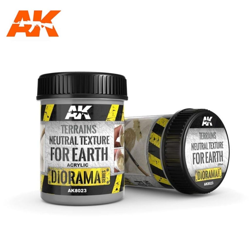 AK Interactive Diorama - Terrains Neutral Texture For Earth Texture, 250 ml