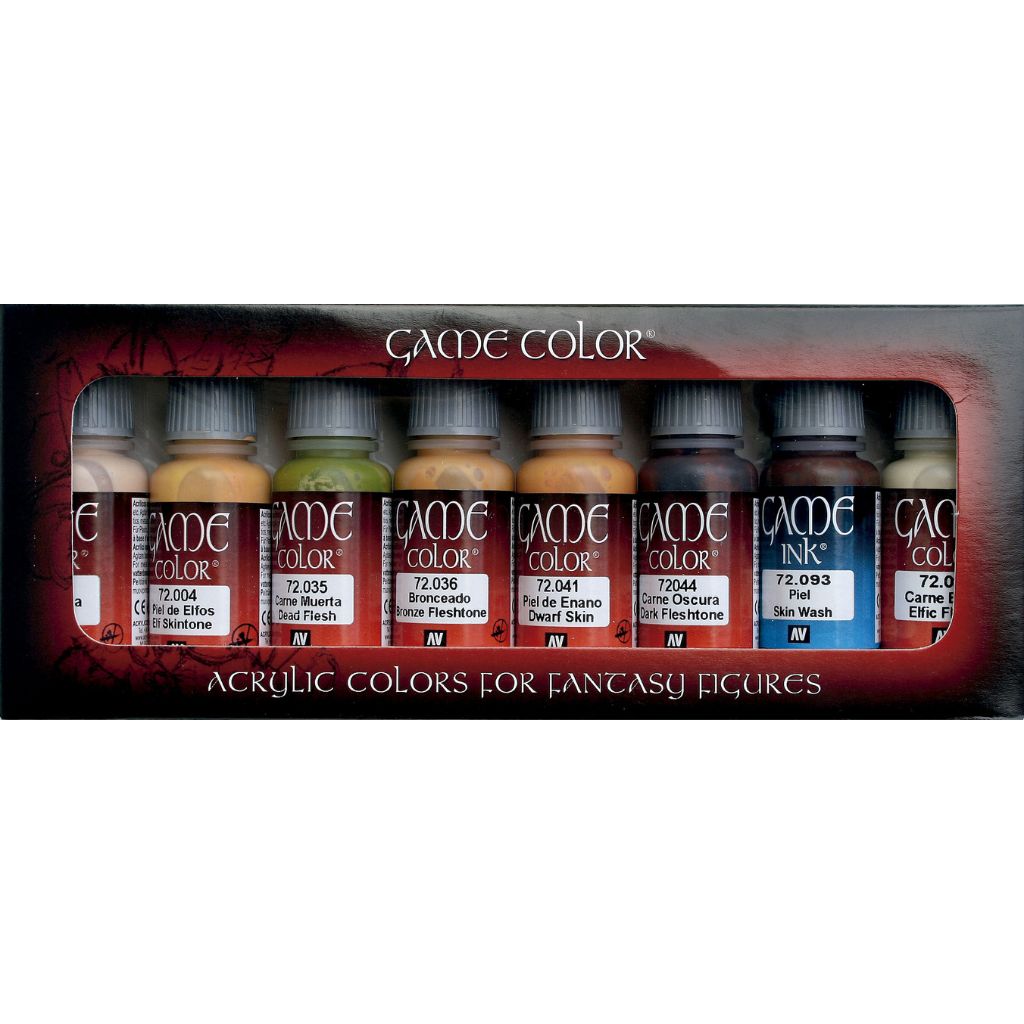 Vallejo Skin Tones Acrylic Paint Set, 8 Colours