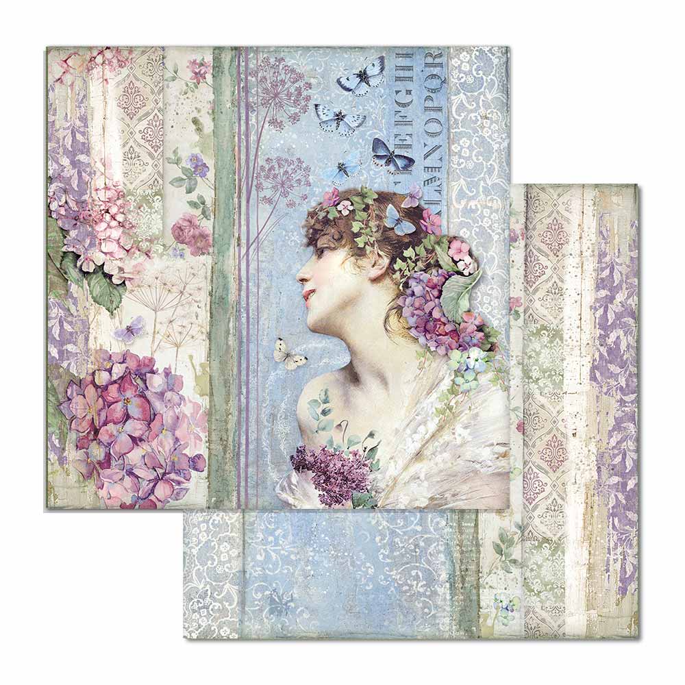 Stamperia Double-Sided Scrapbooking Paper Set Hortensia, 10 units, 30,5x30,5 cm