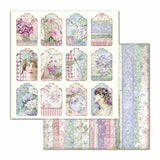 Stamperia Double-Sided Scrapbooking Paper Set Hortensia, 10 units, 30,5x30,5 cm