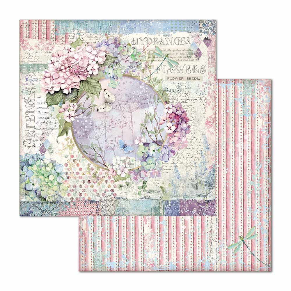 Stamperia Double-Sided Scrapbooking Paper Set Hortensia, 10 units, 30,5x30,5 cm