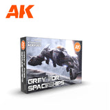 AK-Interactive 3GEN Grey for Spaceships Acrylic Paint Set, 6x17ml